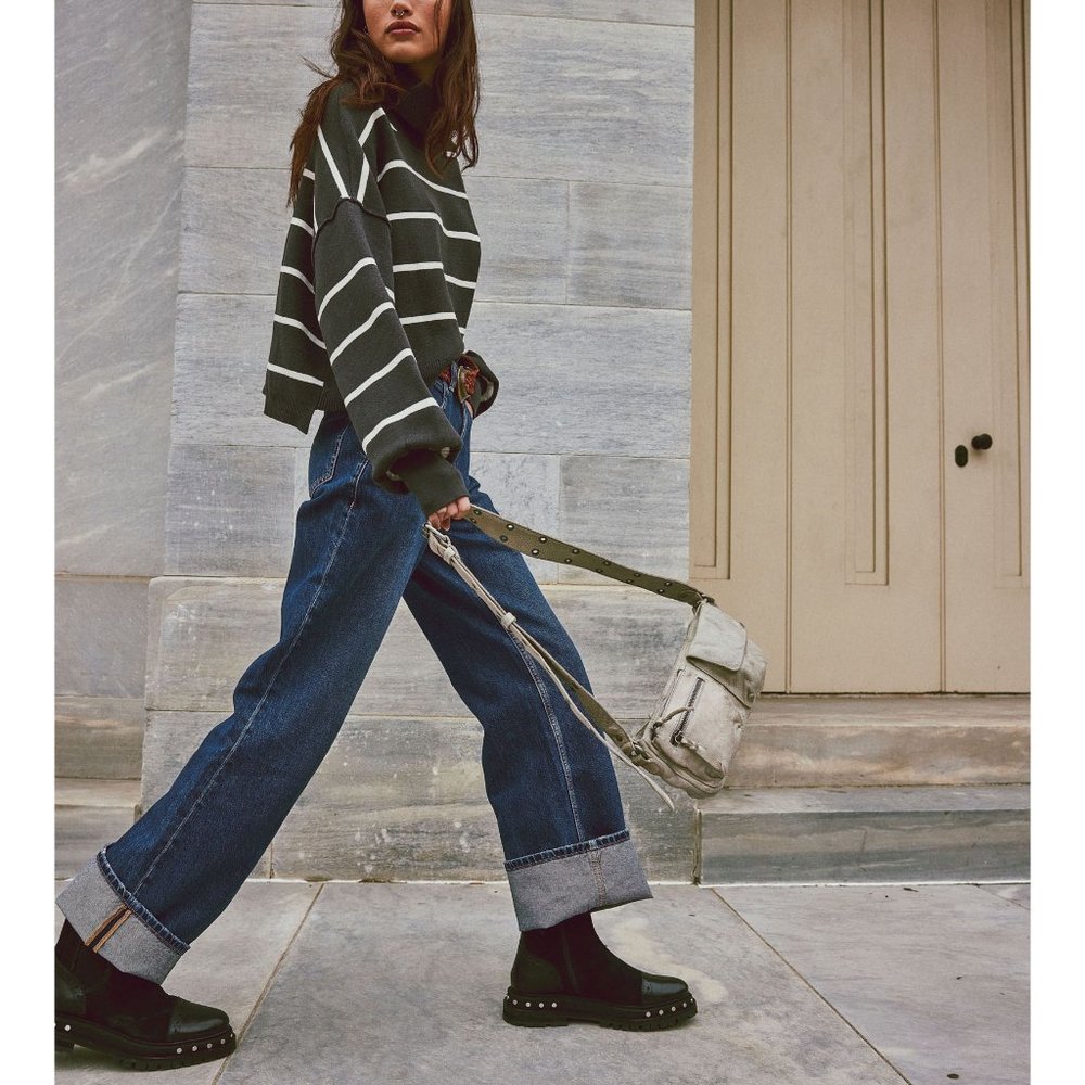 FREE PEOPLE Paulie Sweater / Smoked Pearl Combo - Picture 3 of 9